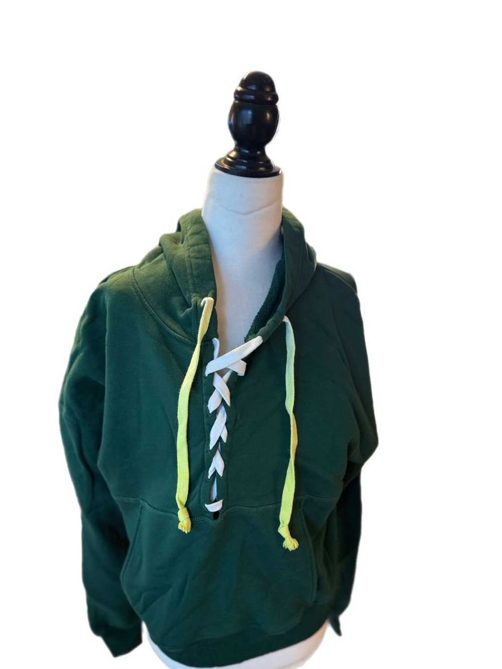 PGD Lace-Up Hoodie – Women's S – Forest Green
